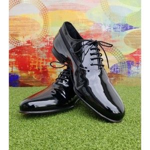 Mens Mezlan Black Broadway Patent Leather Tuxedo Formal Orchestra Shoes Size 10M